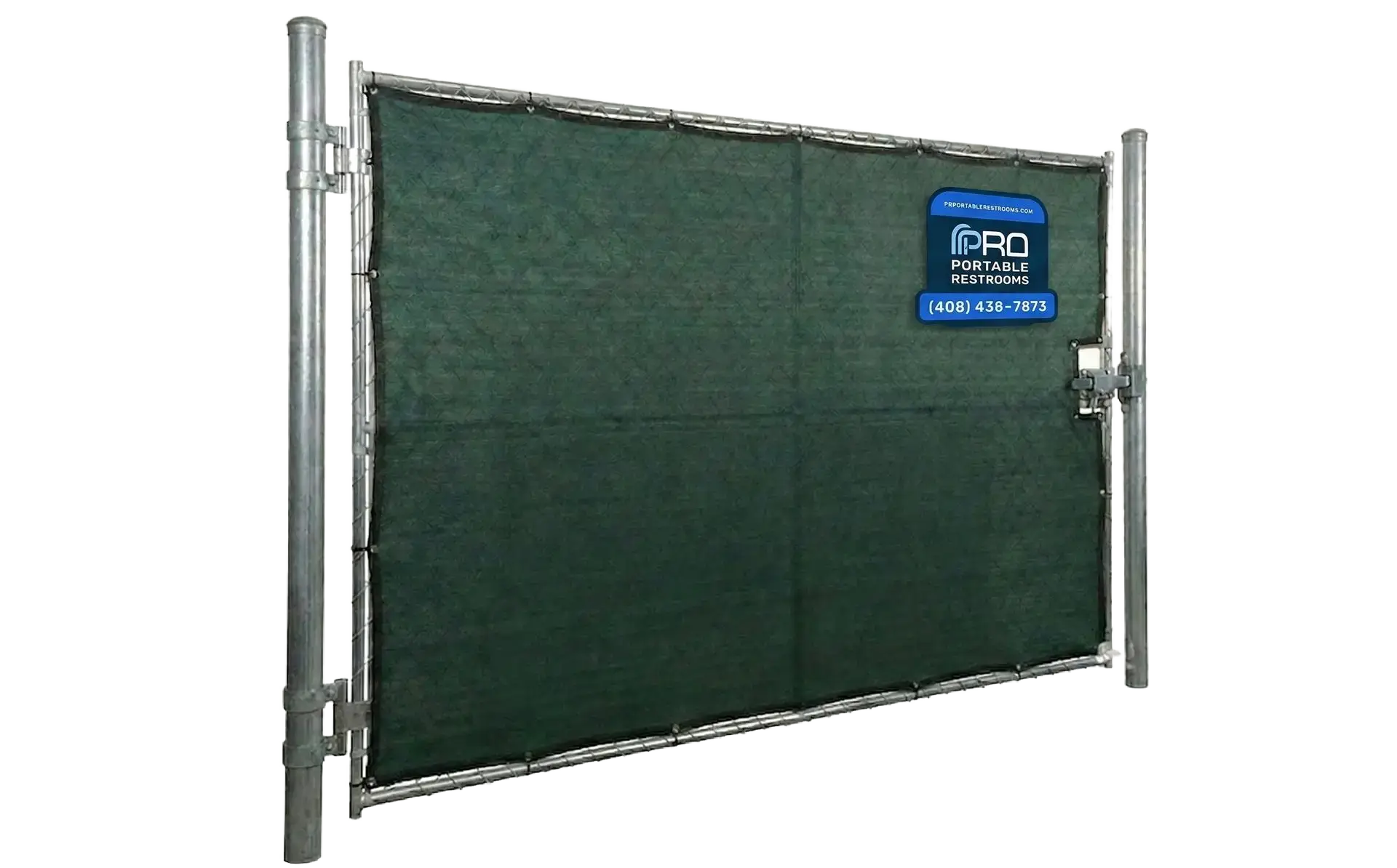 Mesh wind and privacy screen attached to a chain-link construction fence