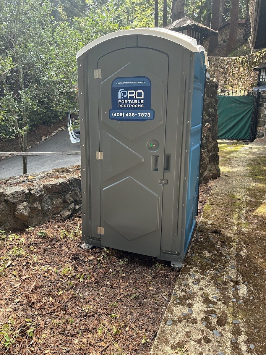 An ADA-compliant portable restroom with extra interior room