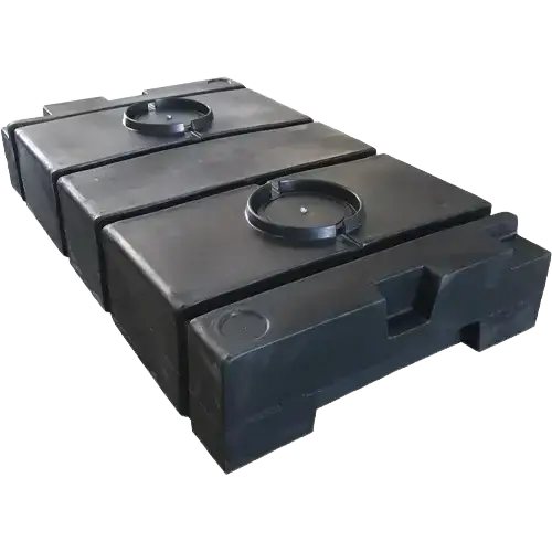 High-capacity waste holding tank for commercial construction projects with high daily usage